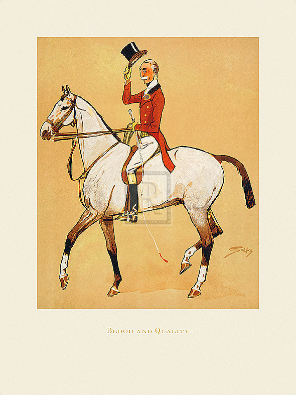 "Blood and Quality" horse racing artwork