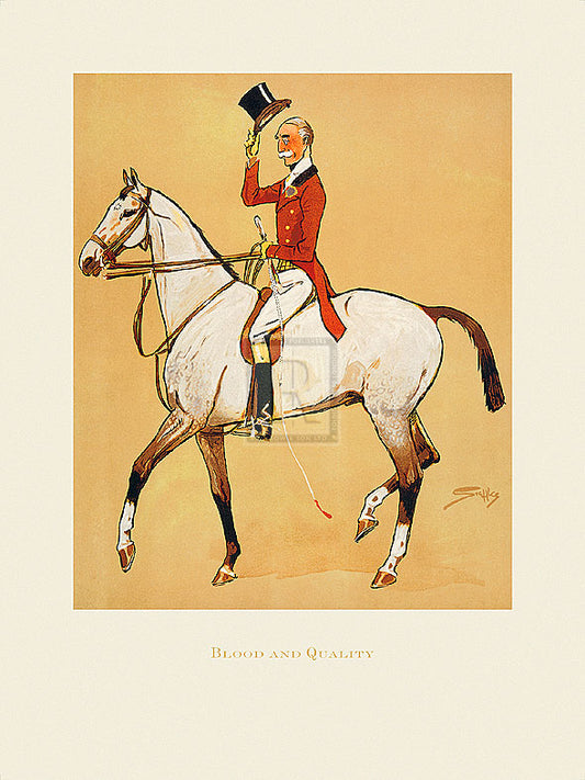 "Blood and Quality" horse racing artwork