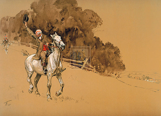 "Tally Ho" horse racing artwork