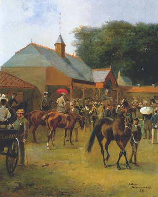 ISAAC BEN horse racing artwork