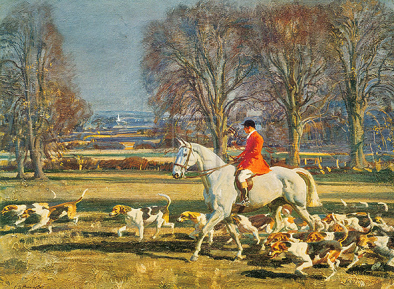 "A November Morning" horse racing artwork