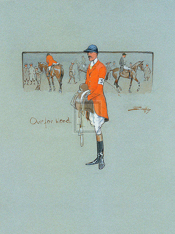 "Out for Blood" horse racing artwork