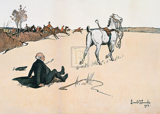 "Canon off the White" horse racing artwork