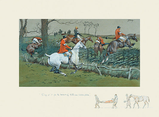 "Slap at it" horse racing artwork