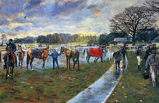 "Weighed In" horse racing artwork