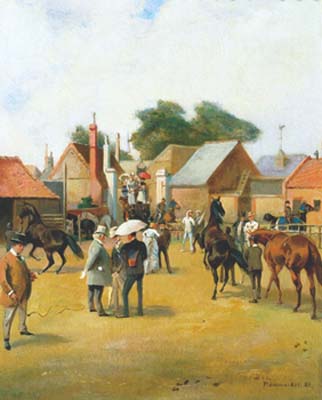 ISAAC BEN horse racing artwork