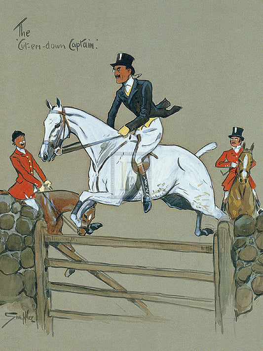 "The Cut-Em-Down Captain" horse racing artwork